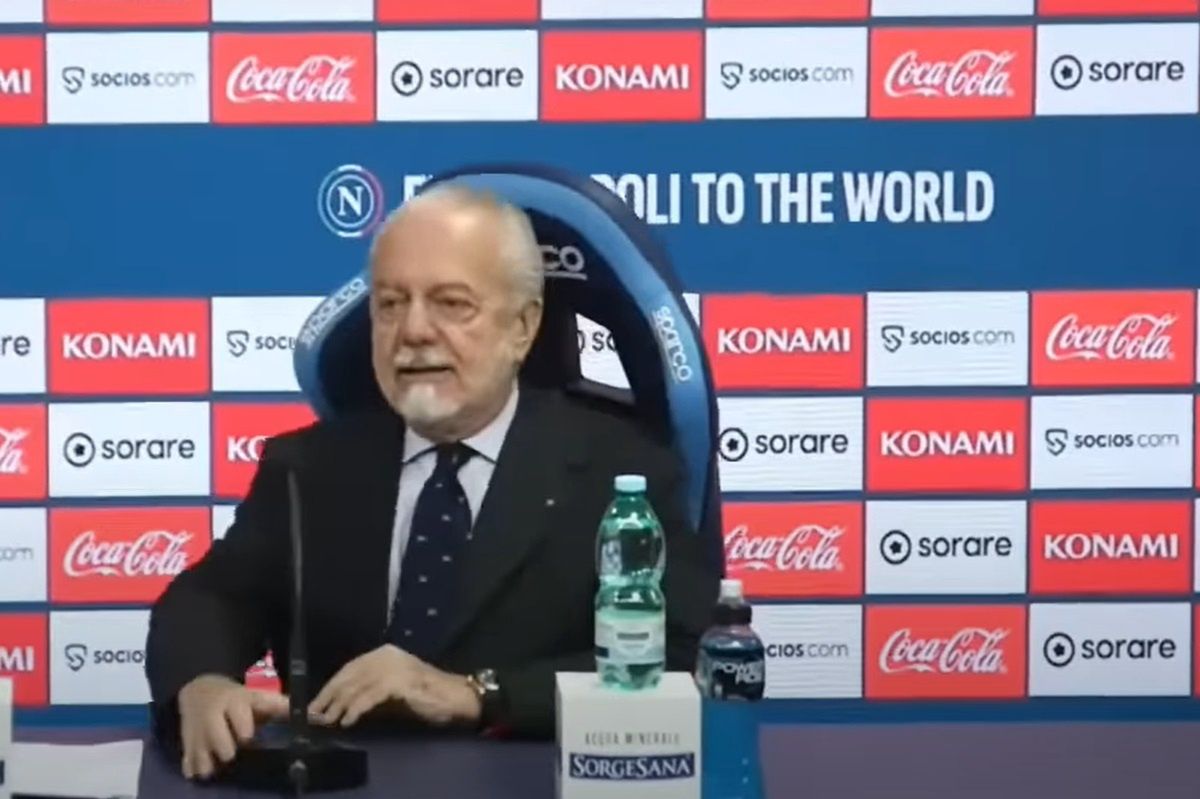 Aurelio De Laurentiis at the press conference