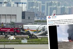 Chiny. Pożar samolotu. 40 rannych