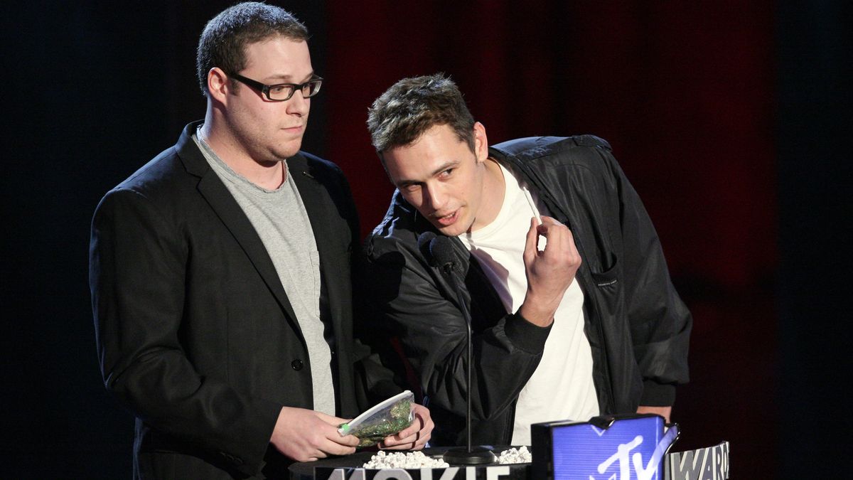 The 2008 MTV Movie Awards - Show
UNIVERSAL CITY, CA - JUNE 01:  Actors Seth Rogen and James Franco during the 2008 MTV Movie Awards at the Gibson Amphitheatre on June 1, 2008 in Universal City, California.  (Photo by Chris Polk/FilmMagic)
Christopher Polk