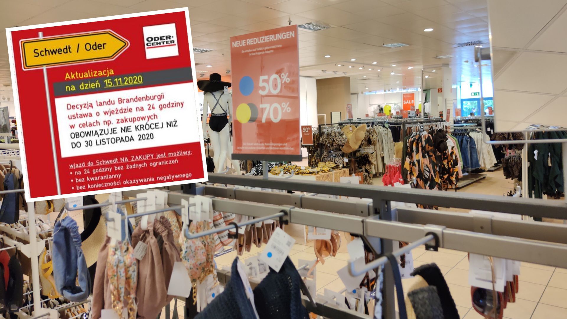 Gdy w polskich galeriach sklepy są pozamykane, Niemcy zapraszają do swoich