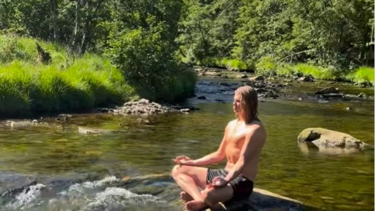 Erling Haaland w czasie wakacji w Norwegii