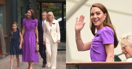 Księżna Kate zadaje szyku na finale Wimbledonu. Towarzyszyła jej księżniczka Charlotte (ZDJĘCIA)