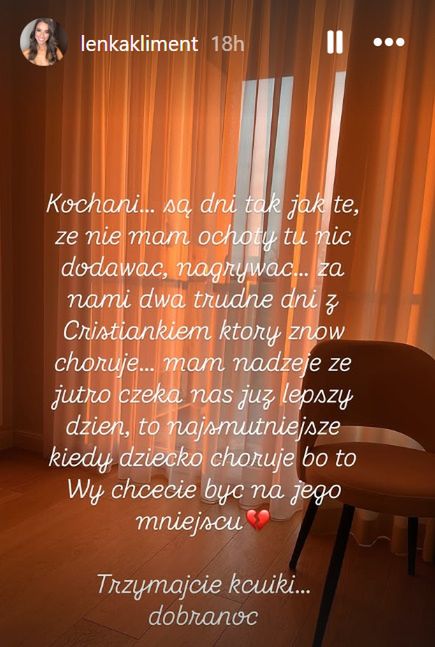 Tancerka poinformowała o chorobie synka