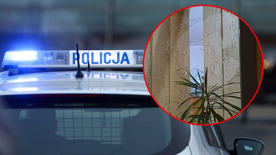 Wybił szybę na posterunku i zaatakował policjanta