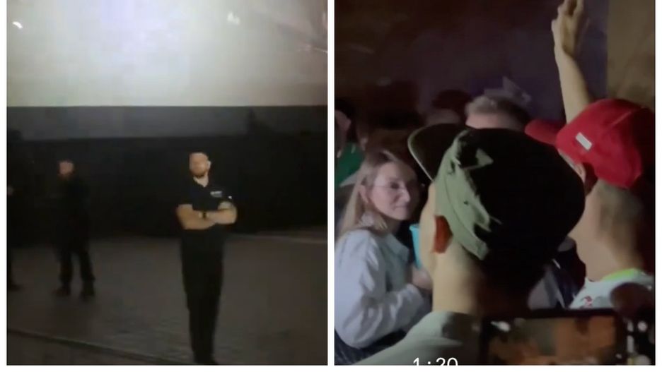 Protesty grypy patriotów zakłóciły plenerowy seans "Zielonej granicy" na wrocławskim Rynku