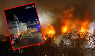 Walka z pożarem hali pod Warszawą. Godzina wybuchu uratowała wiele osób