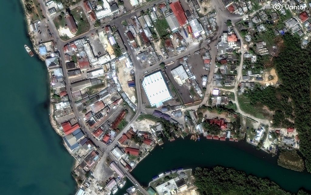 Zdjęcie satelitarne Black River na Jamajce