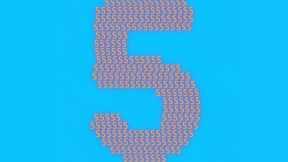 Znajdziesz wszystkie cyfry 5 na obrazku? Zadanie udaje się rozwiązać nielicznym