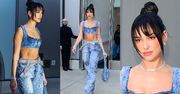 Dua Lipa odsłania umięśniony brzuch w jeansowym total looku Diesla po wizycie w talk show Jimmy'ego Fallona (ZDJĘCIA)