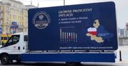 Kampania billboardowa NBP. Na ulice wyjechały "inflacyjne" naczepy