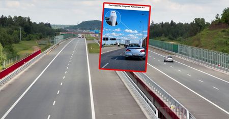 Zdjęcie kabrioletu na A1. "Policja poinformowana"
