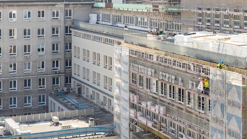 Remont elewacji SPSK 4 przy ul. Jaczewskiego | fot. Łukasz Głaczkowski