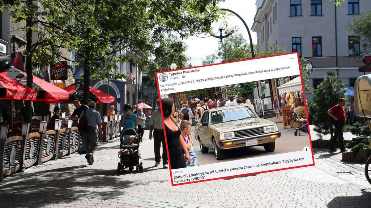 Arabowie coraz częściej przejeżdżają przez Krupówki samochodami