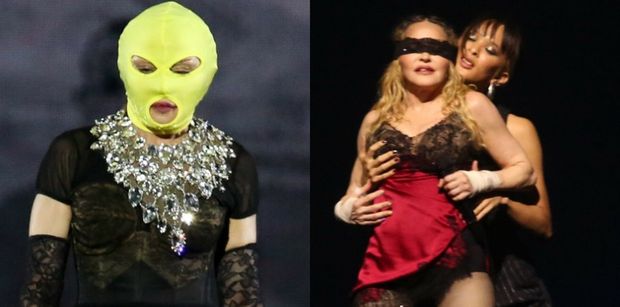 Madonna OBMACUJE I CAŁUJE półnagą tancerkę na scenie w Rio de Janeiro (ZDJĘCIA)