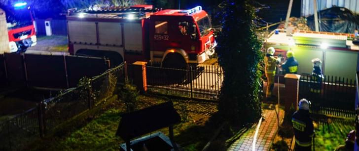 Pożar w kotłowni budynku mieszkalnego
