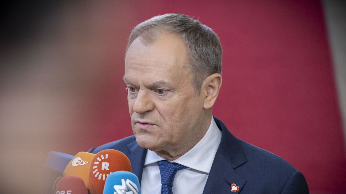 Prime Minister of Poland Donald Tusk attends the Special EU Summit. The European Council Summit is the EU leaders meeting at the headquarters of the European Union. The Polish PM makes a statement upon his arrival and responds to questions from journalists from international media and press. The 27 EU leaders and heads of states had on their agenda to discuss the 2021-2027 budgetary plan and the financial of a 50 billion Euro support package for Ukraine in addition to military, political, economic, diplomatic and humanitarian aid. EU reached a deal on the 50 bln euro aid after Hungary's block was lifted. EUCO in Brussels, Belgium on 1 February 2024 (Photo by Nicolas Economou/NurPhoto via Getty Images)