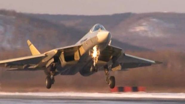 Pierwszy lot trzeciego egzemplarza Suchoja T-50 1