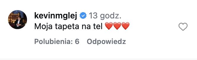 Komentarz Kevina Mgleja pod postem Roxie