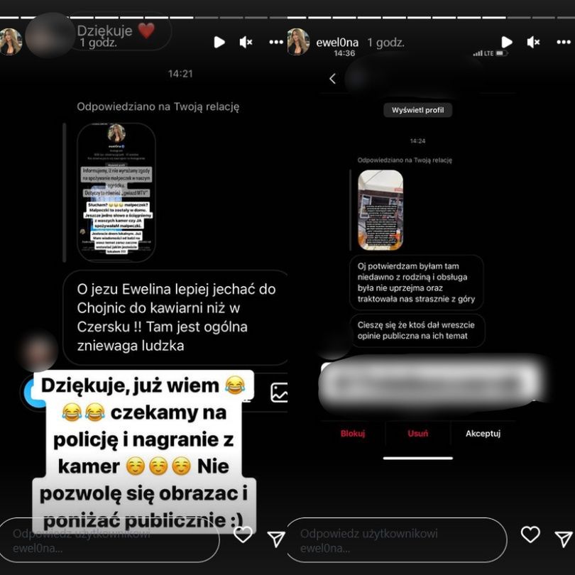 Ewel0na wojuje z restauracją na Instagramie