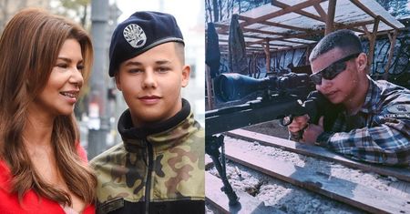 Dumna Edyta Górniak zachwyca się charytatywną pracą Allana na STRZELNICY: "Sprząta, myje broń, czyści, grabi, dźwiga"