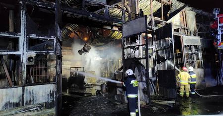 Ogromne straty po pożarze hali warsztatowej przy ul. Grygowej w Lublinie