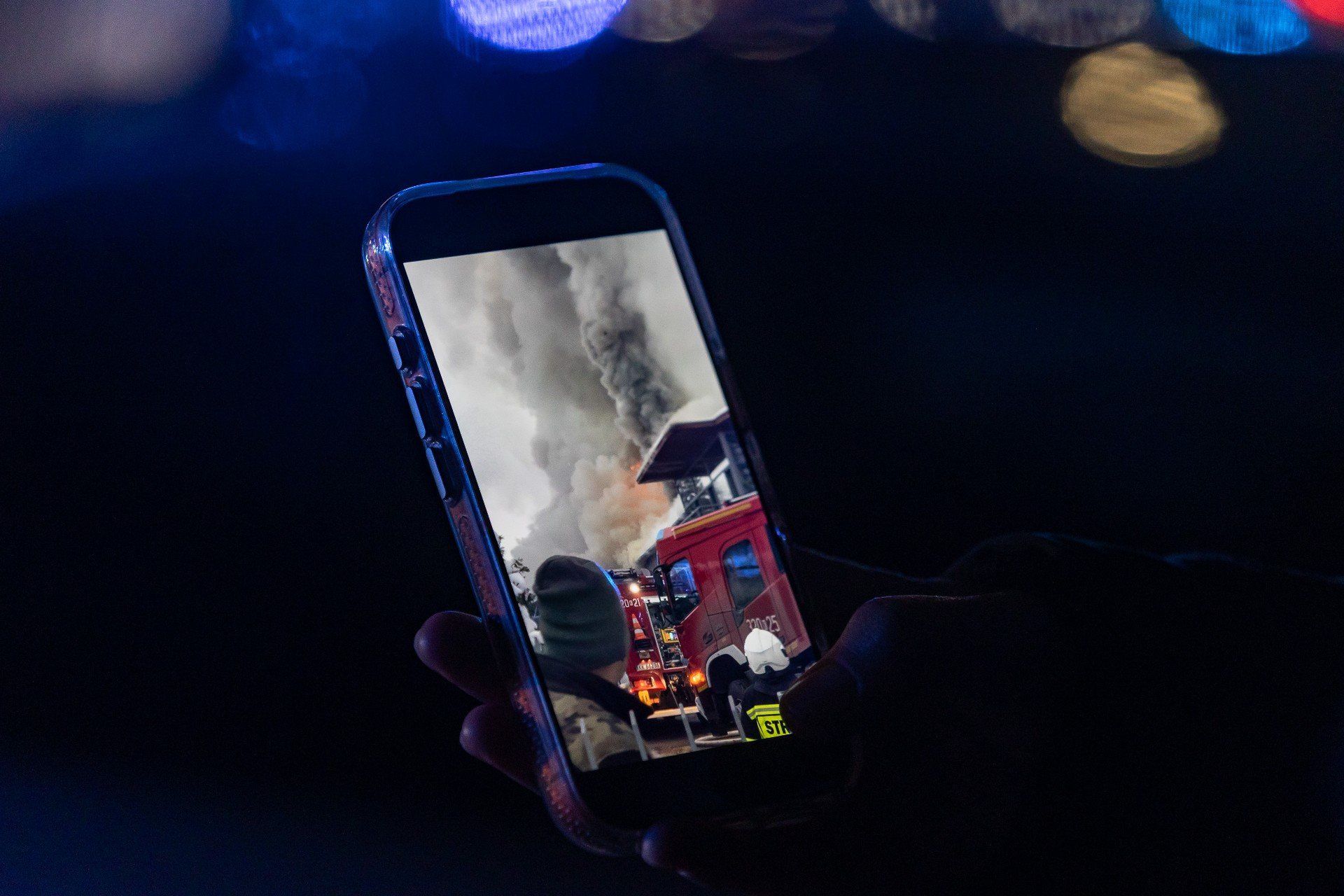 Pożar hali magazynowej w Skawinie