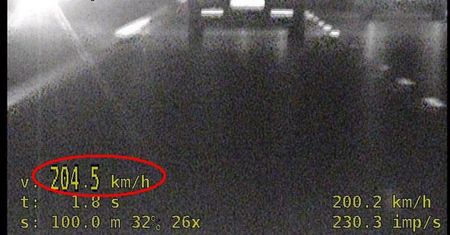 Pędził S-7 204 km/h. Wszystko się nagrało
