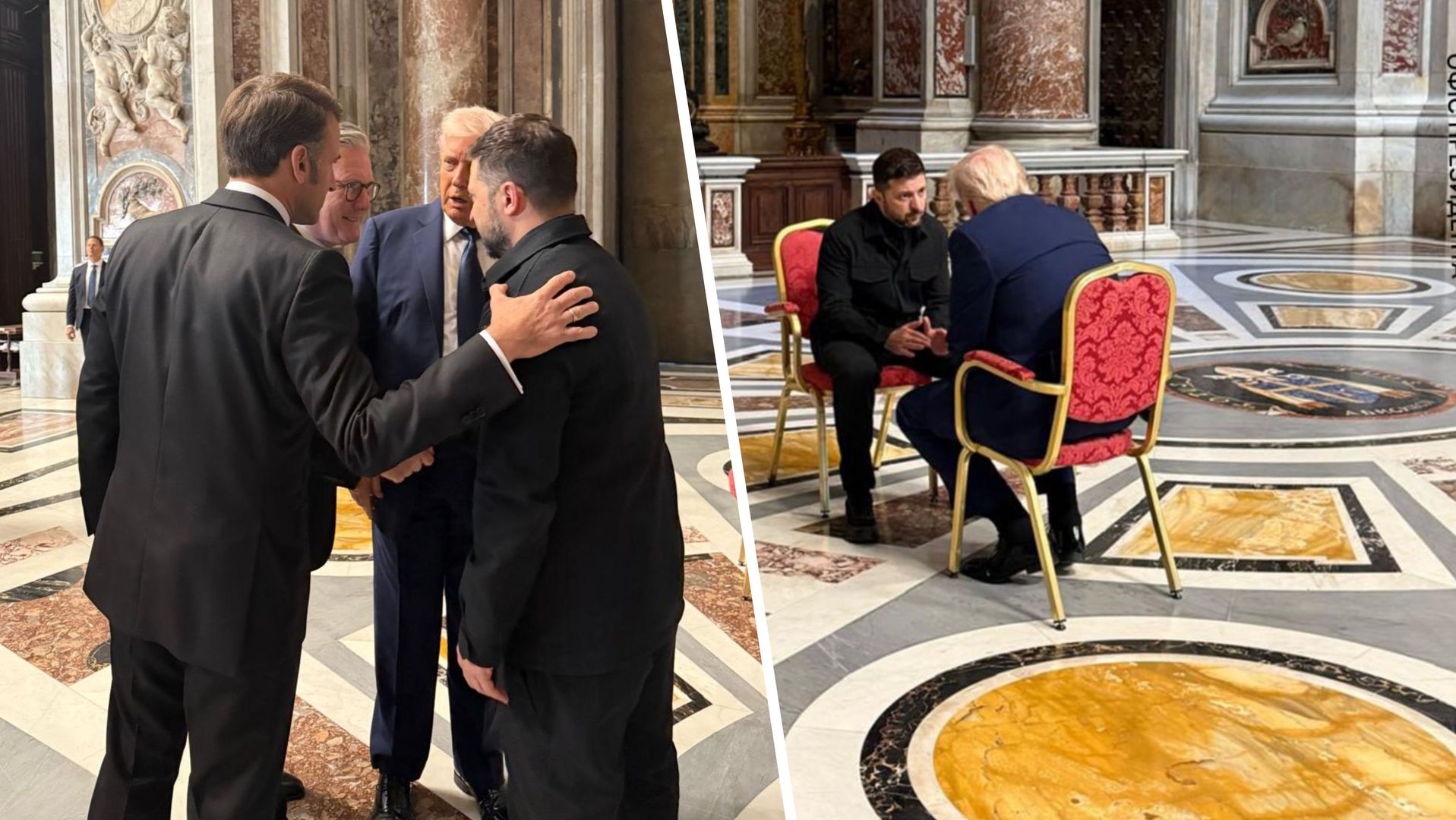 Twarzą w twarz w bazylice. Spotkanie Trump-Zełenski, są zdjęcia
