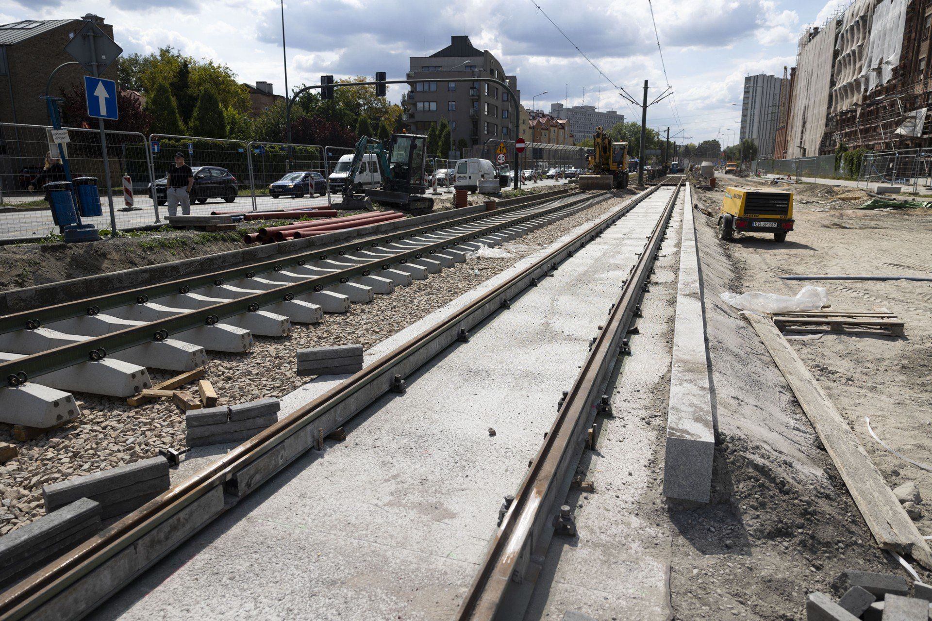 Trwają intensywne prace związane z budową linii tramwajowej do Mistrzejowic. 