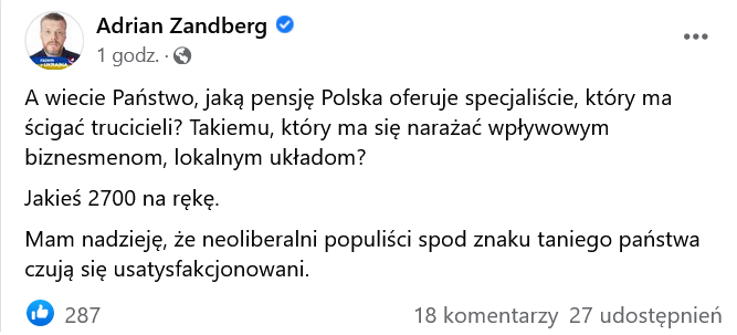 Adrian Zandberg o ofercie łódzkiego WIOŚ-u