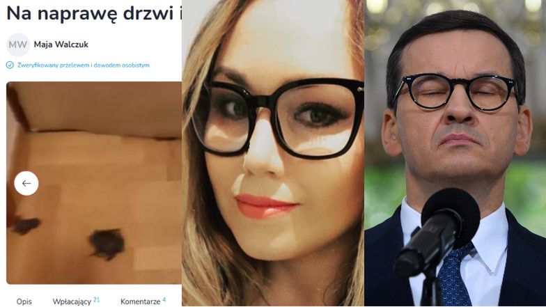 Asystentka z kancelarii premiera zorganizowała zrzutkę na zakup drzwi pogryzionych przez psa