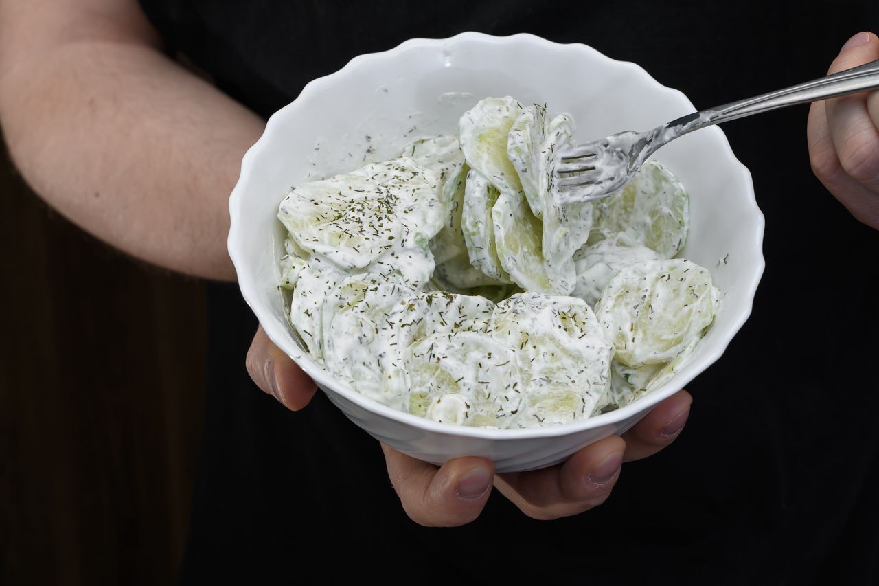 Recipe for cucumber salad. Perfect for summer.