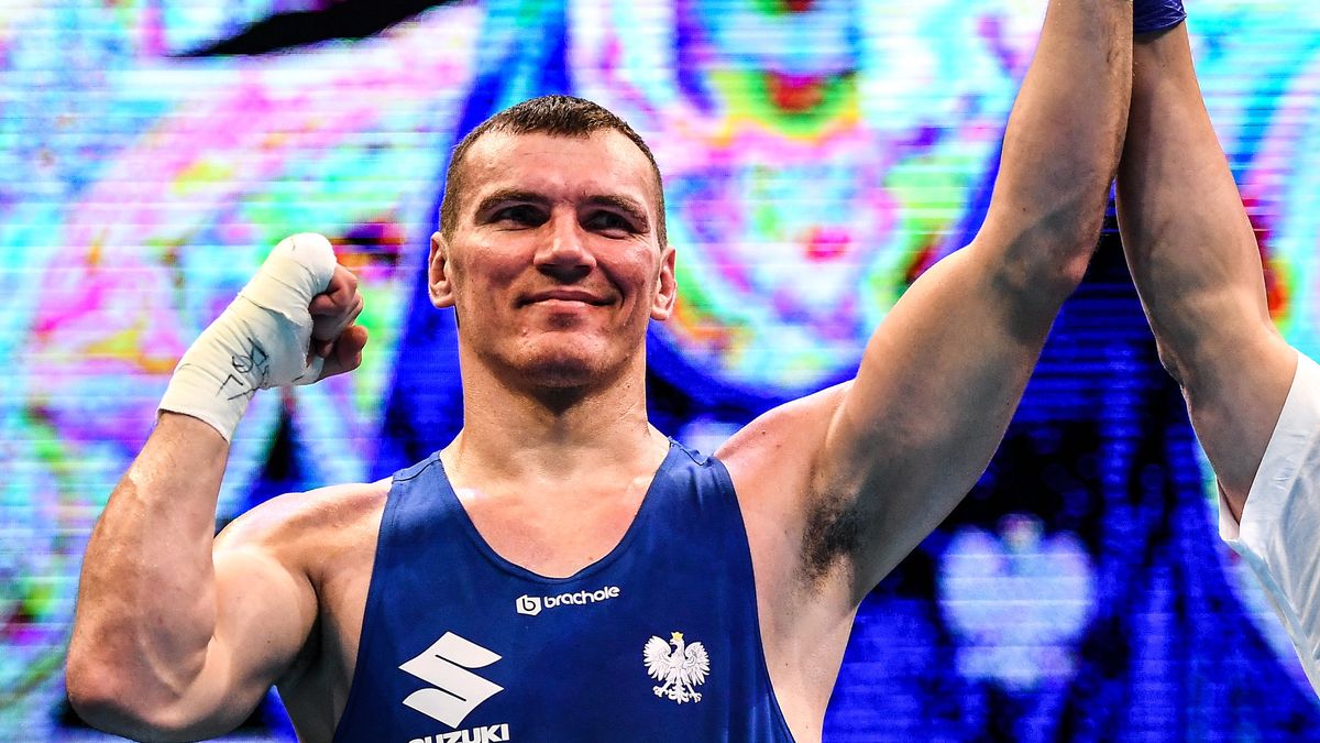 London , United Kingdom - 15 March 2020; Mateusz Masternak of Poland after defeating David Michalek of Slovakia in their Men's Light Heavyweight 81KG Preliminary round fight on Day Two of the Road to Tokyo European Boxing Olympic Qualifying Event at Copper Box Arena in Queen Elizabeth Olympic Park, London, England. (Photo By Harry Murphy/Sportsfile via Getty Images)