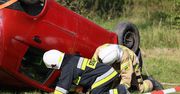 Dachowanie na autostradzie A1 w pow. częstochowskim. Kierowca pijany