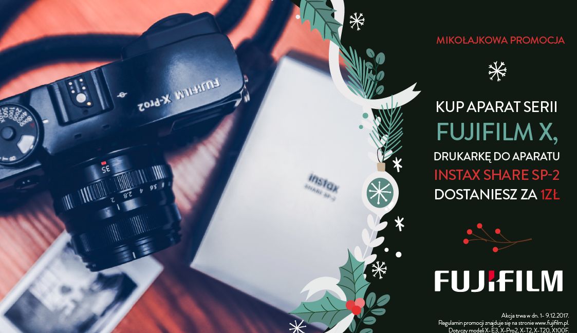 Mikołajkowa promocja Fujifilm - kup aparat i odbierz Instaxa mini 9 albo drukarkę Instaxów za 1 zł 2