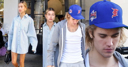 Justin Bieber i jego małżonka (?) piją kawę w stylizacjach na kloszardów