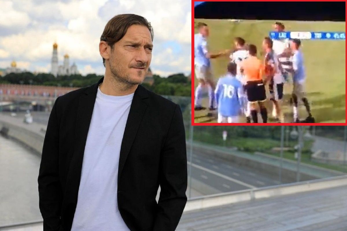 Francesco Totti jak za dawnych lat. Na wszystko patrzyły dzieci