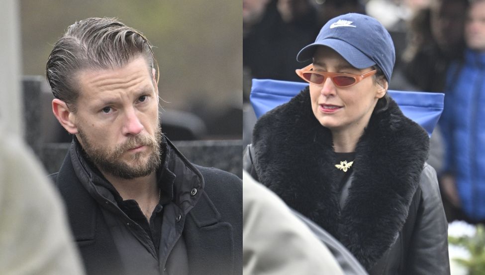 Sebastian Fabijański i Laura Samojłowicz na pogrzebie Pono