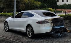 Pożar Tesli w Brzegu. Zatrzymano 38-latka