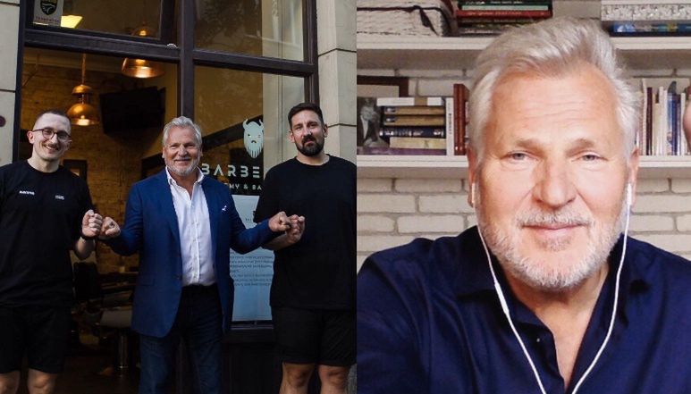 Aleksander Kwaśniewski pielęgnuje brodę u Nergala