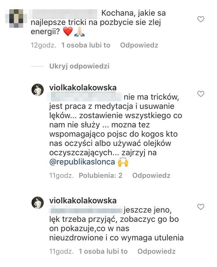 Viola Kołakowska apeluje o wysokie wibracje