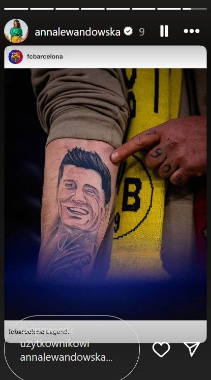 Anna Lewandowska pokazała tatuaż jednego z kibiców jej męża