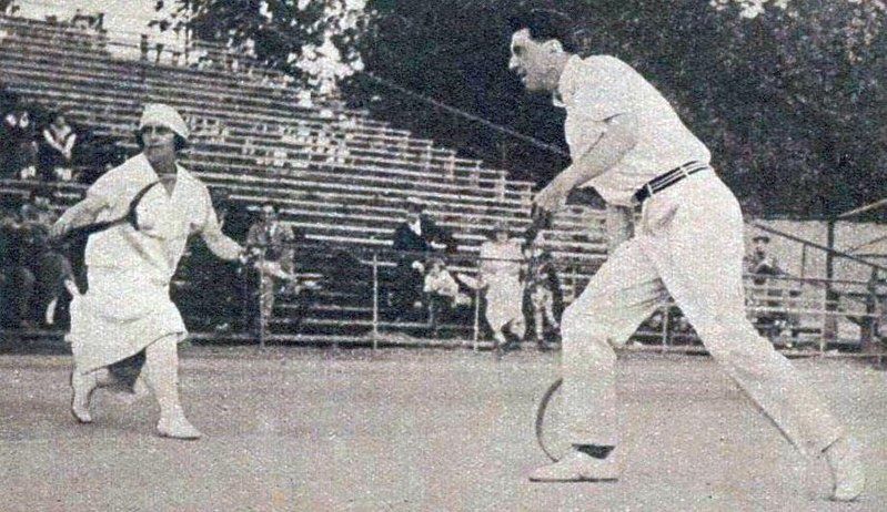Richard Williams i Hazel Hotchkiss Wightman w czasie igrzysk olimpijskich w 1924 r. źródło: domena publiczna