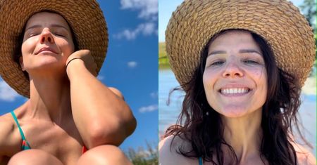 Joanna Jabłczyńska w bikini i bez makijażu zażywa wakacyjnego relaksu: "Zakaz używania kosmetyków i szczotki do włosów" (ZDJĘCIA)