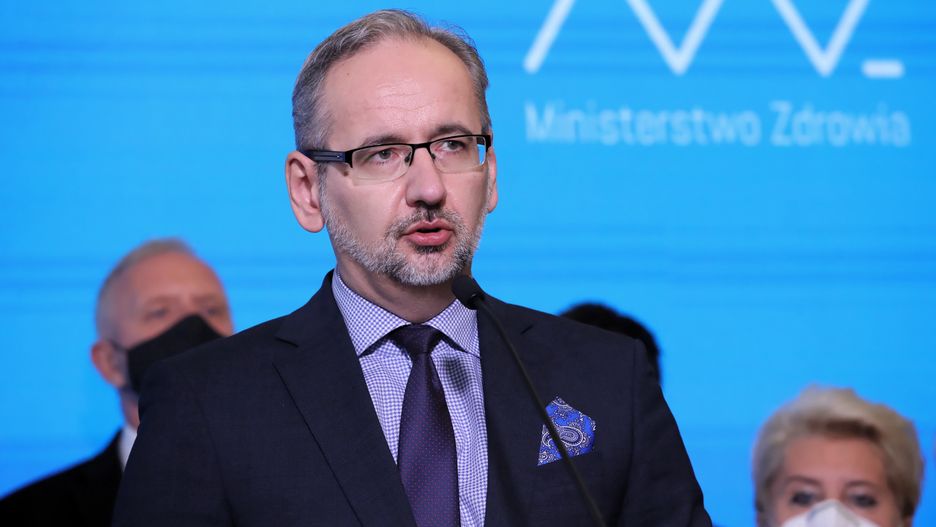 Konferencja ministra zdrowia Adama Niedzielskiego i Komendanta Głównego Policji gen. insp. Jarosława Szymczyka