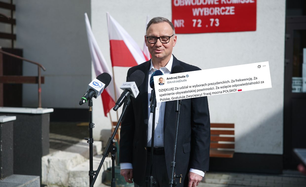 Andrzej Duda zareagował na wynik wyborów. Zamieścił wpis