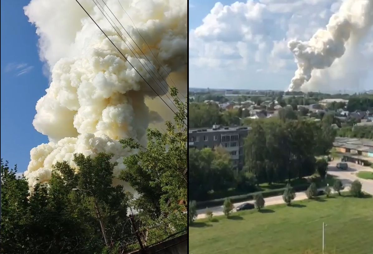Eksplozja i pożar pod Moskwą. "Trwa ewakuacja"