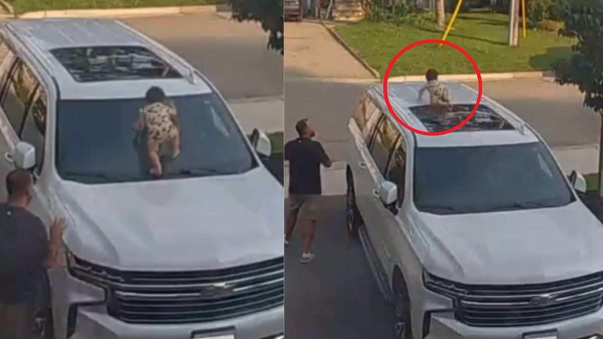 Tacie zabrakło wyobraźni. Chwila nieuwagi i bobas raczkował po dachu samochodu