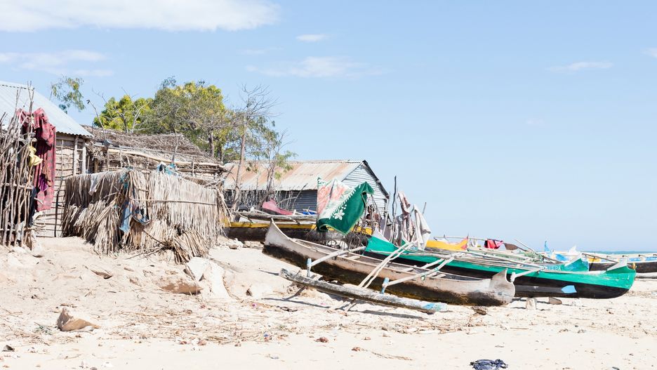 Rybacka wioska na Madagaskarze 