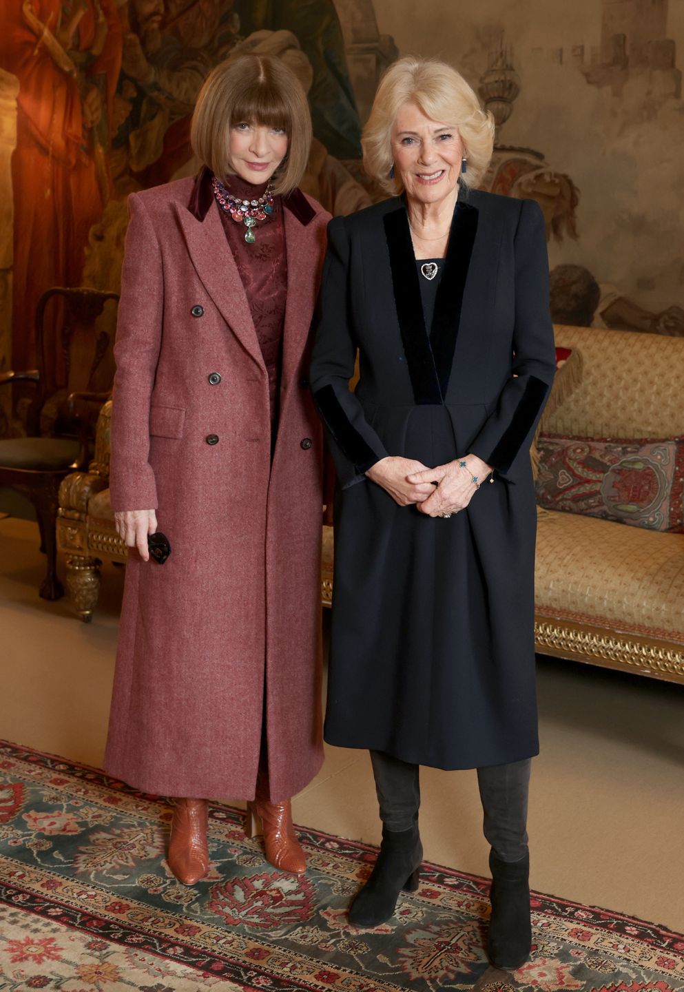 Królowa Camilla i Anna Wintour